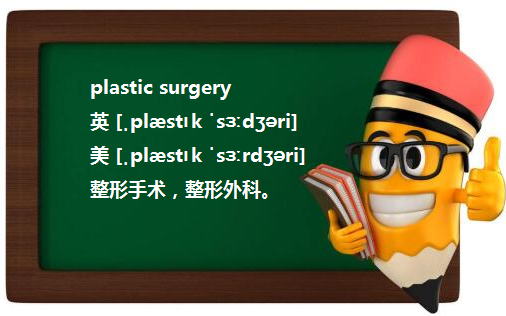 为什么整容用英语叫plastic surgery