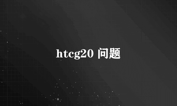 htcg20 问题