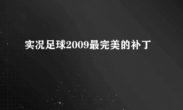 实况足球2009最完美的补丁