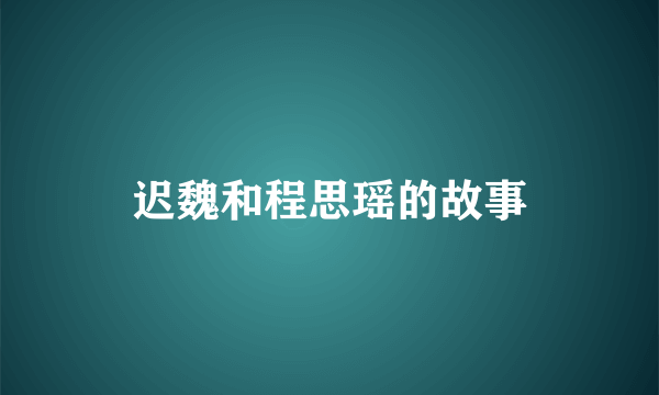 迟魏和程思瑶的故事