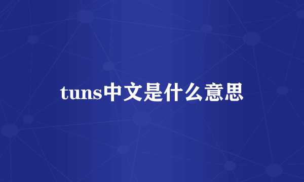 tuns中文是什么意思