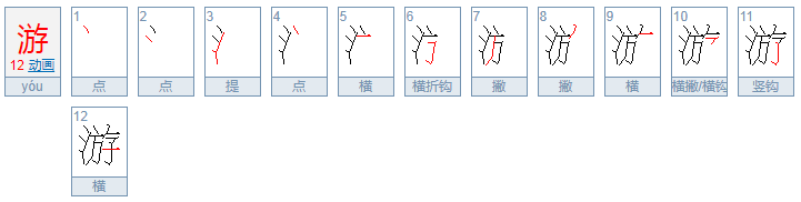 玩游戏的”游 “拼音是第几声