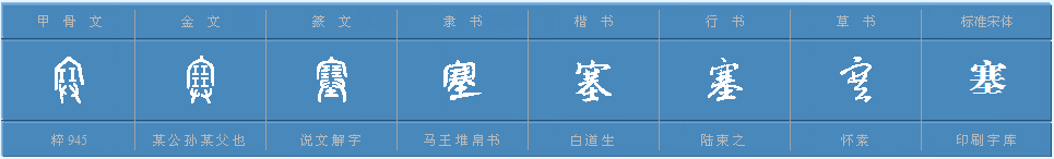 塞的多音字组词