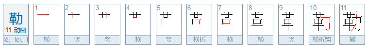 “勒”的拼音是什么？