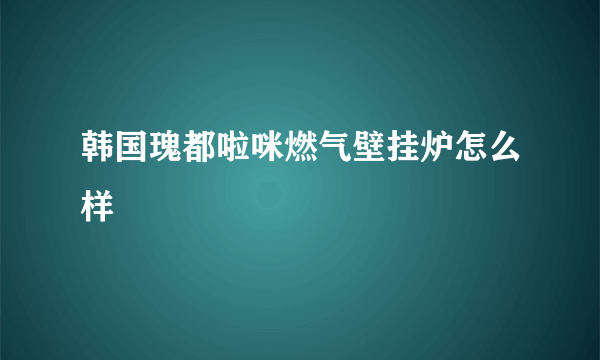 韩国瑰都啦咪燃气壁挂炉怎么样