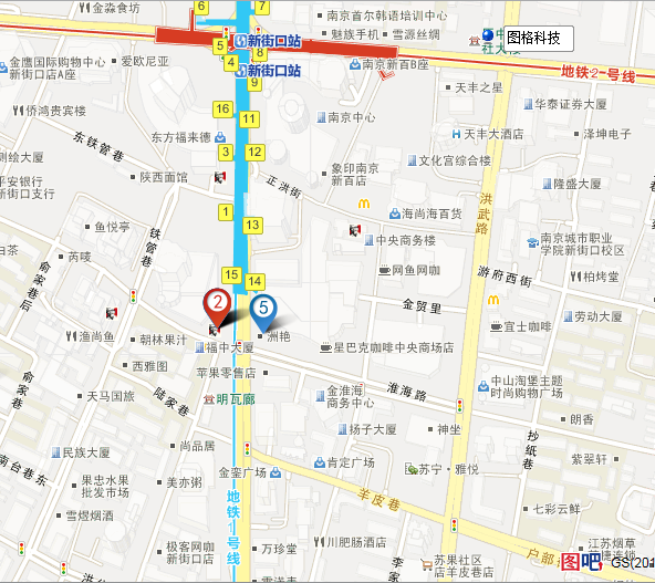 南京大洋百货坐几号践地铁