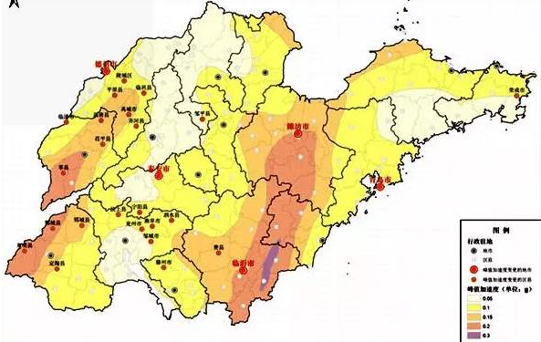 山东地震带的五个城市分别是哪些？