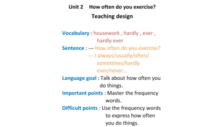 How often do you exercise? 怎么回答