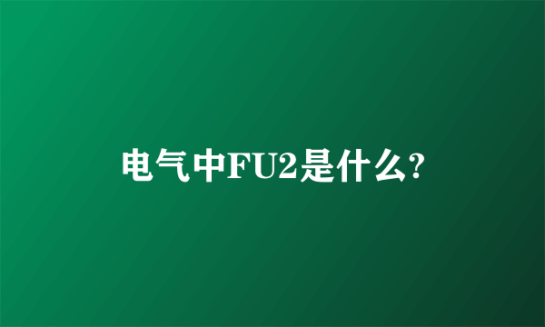 电气中FU2是什么?