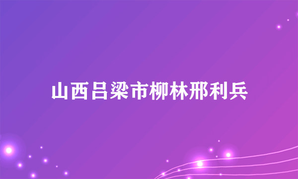 山西吕梁市柳林邢利兵