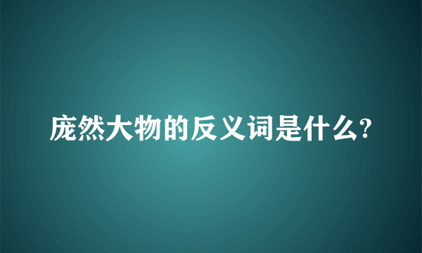 庞然大物的反义词是什么?