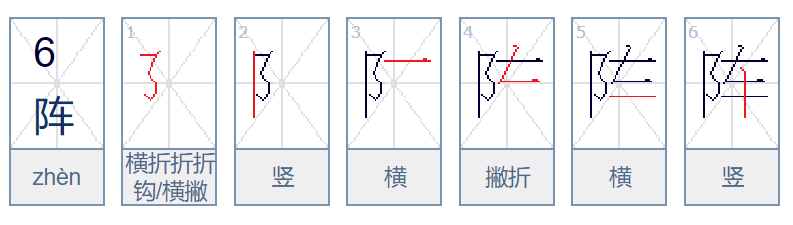 阵的拼音