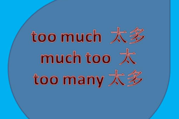 too much 和much too区别与后面加什么名词