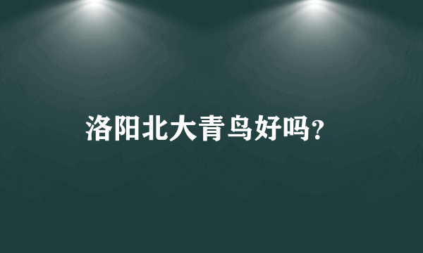 洛阳北大青鸟好吗？