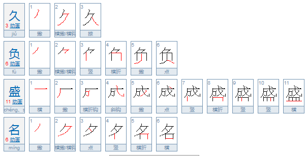 久负盛名的意思