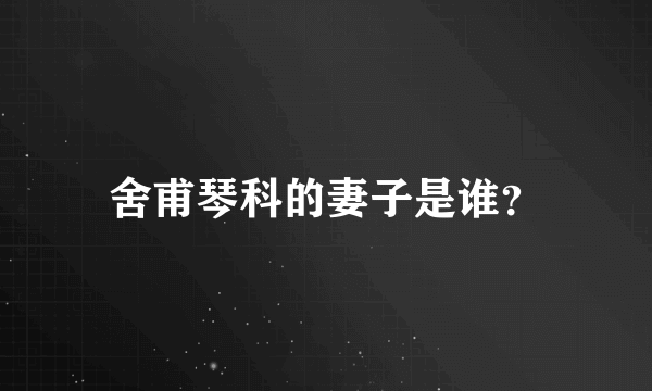 舍甫琴科的妻子是谁？