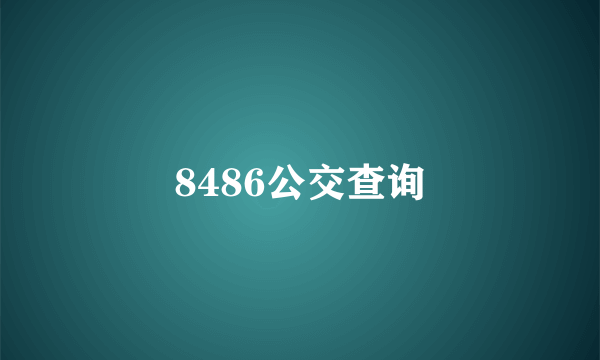 8486公交查询