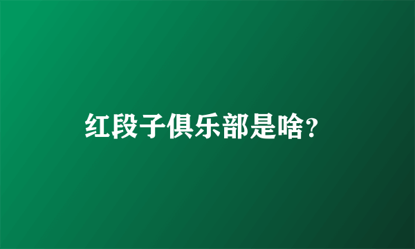 红段子俱乐部是啥？