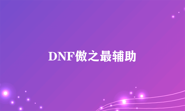 DNF傲之最辅助