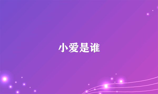 小爱是谁