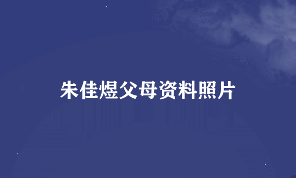 朱佳煜父母资料照片