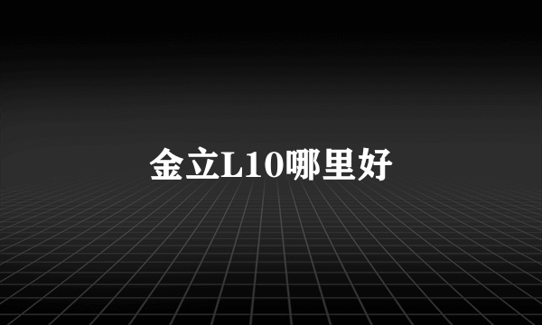 金立L10哪里好