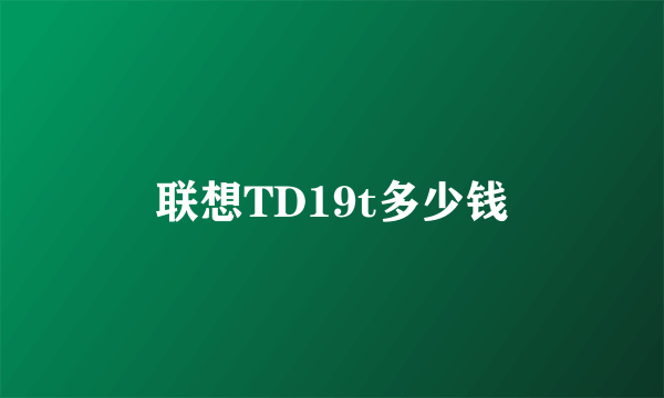 联想TD19t多少钱