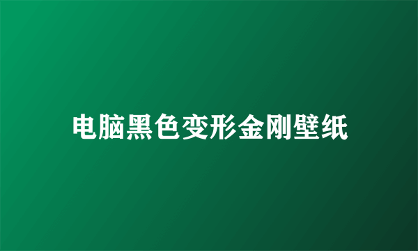 电脑黑色变形金刚壁纸