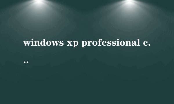 windows xp professional cd key 密钥