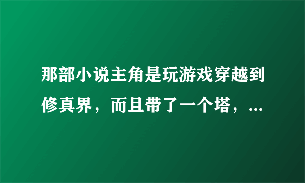 那部小说主角是玩游戏穿越到修真界，而且带了一个塔，能刷到好东西