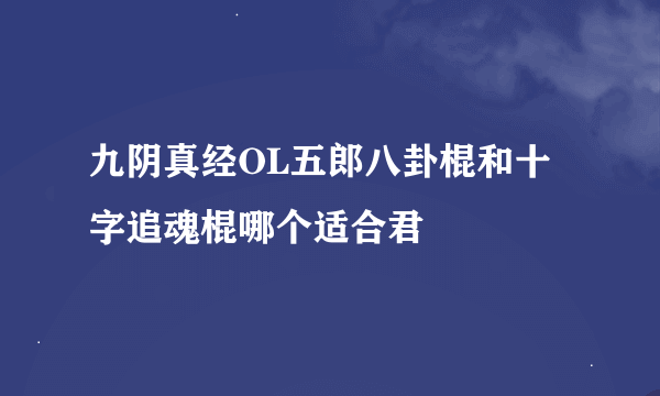 九阴真经OL五郎八卦棍和十字追魂棍哪个适合君