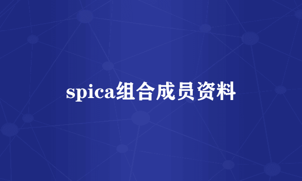 spica组合成员资料