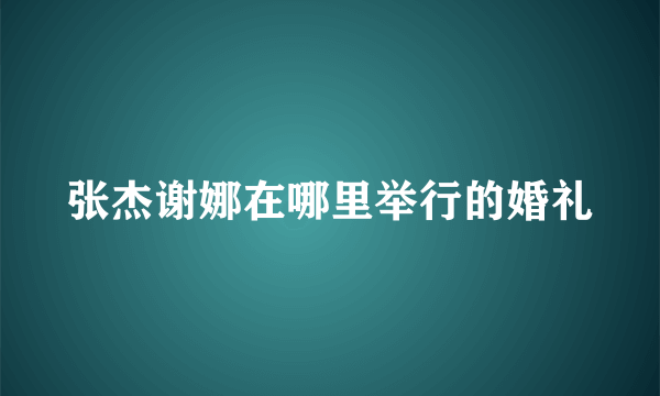 张杰谢娜在哪里举行的婚礼