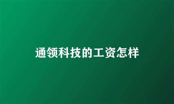 通领科技的工资怎样