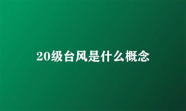 20级台风是什么概念