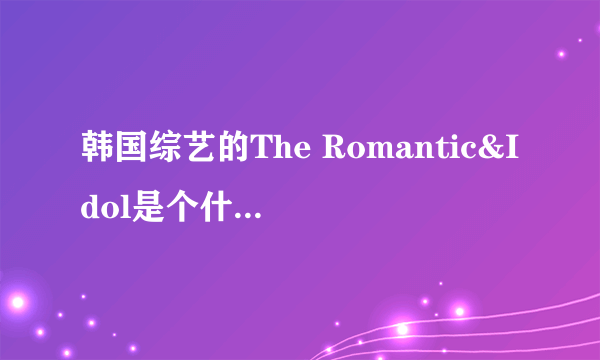 韩国综艺的The Romantic&Idol是个什么节目呀？是我结的恋爱版吗？