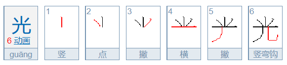 光字的笔画怎么写光字的笔画顺序