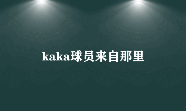 kaka球员来自那里