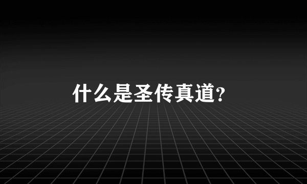 什么是圣传真道？