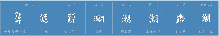 潮的多音字组词