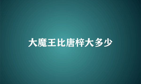 大魔王比唐梓大多少