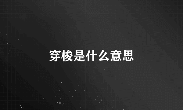 穿梭是什么意思