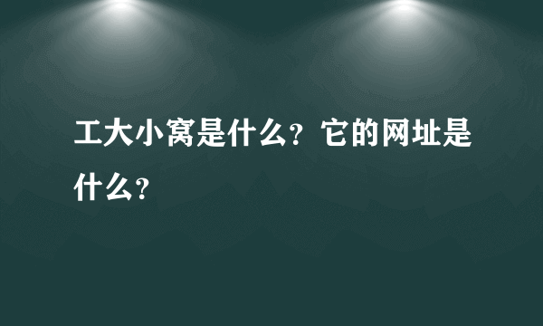 工大小窝是什么？它的网址是什么？