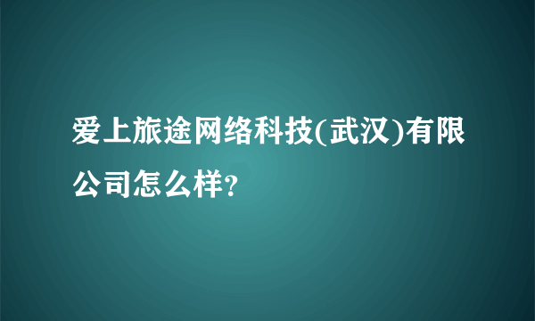 爱上旅途网络科技(武汉)有限公司怎么样？