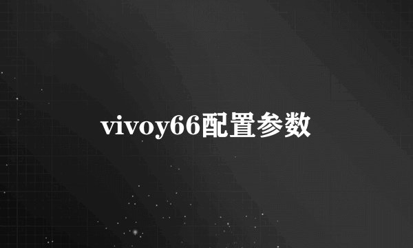 vivoy66配置参数