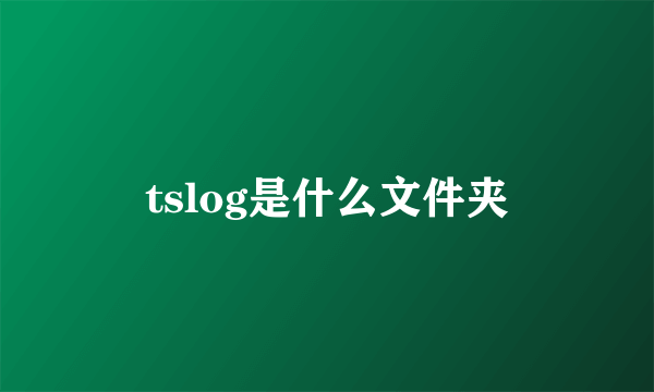 tslog是什么文件夹