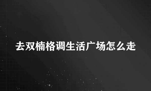 去双楠格调生活广场怎么走