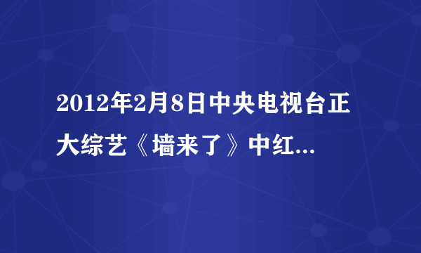 2012年2月8日中央电视台正大综艺《墙来了》中红队有个男队员唱的那首老歌叫什么来着了？