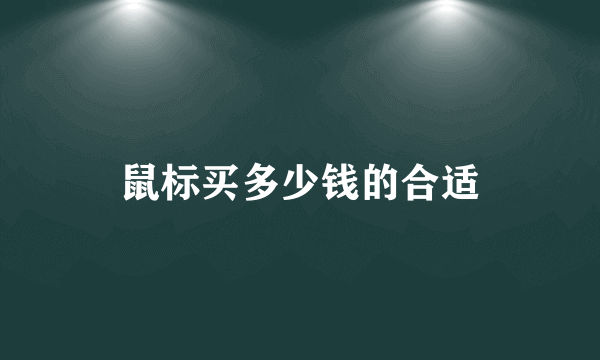 鼠标买多少钱的合适