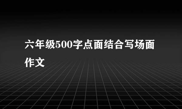 六年级500字点面结合写场面作文